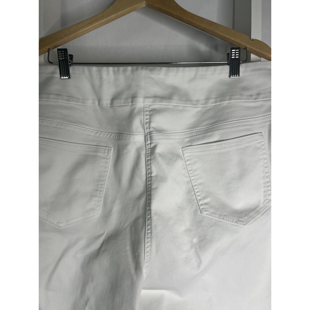 Westbound Woman 20W White Crop Pants Stretch Pockets 21 in Inseam Med Wt Fabric - Picture 9 of 14
